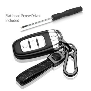 iPick Image para Chevrolet Corvette C8 Stingray Correa de fibra de carbono negra auténtica Llavero con gancho negro metalizado, con licencia oficial imagen 4