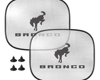 iPick Image for Ford Bronco Car Side Window Mesh Sun Shades for Baby Children UV Protection, 2 Pack, Official Licensed