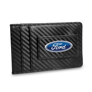 Imagen de iPick creada para la billetera con tarjetero RFID de fibra de carbono negra con el logotipo de Ford, con licencia oficial.