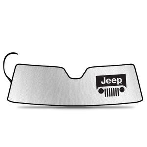 Jeep Logo Windshield Sun Shade – Universal Fit Foldable Car Sunshield, 55.5” X 27” - View #2