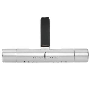 Lincoln Black Label Silver Aluminum Car Vent Air Freshener Clip with adjustable window and 10 Refill Sticks, Licensed!