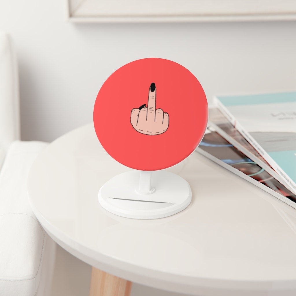 Red Middle Finger Gifts Induction Charger Profanity Gifts Etsy