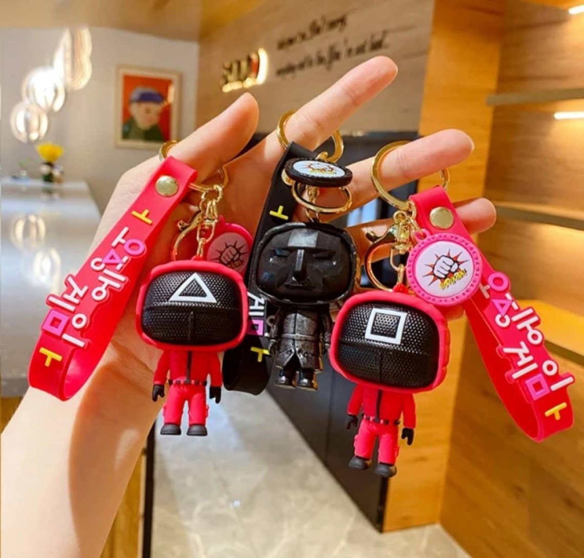 Squid Game Keychain Squid Game Accessories Squid Gale Etsy