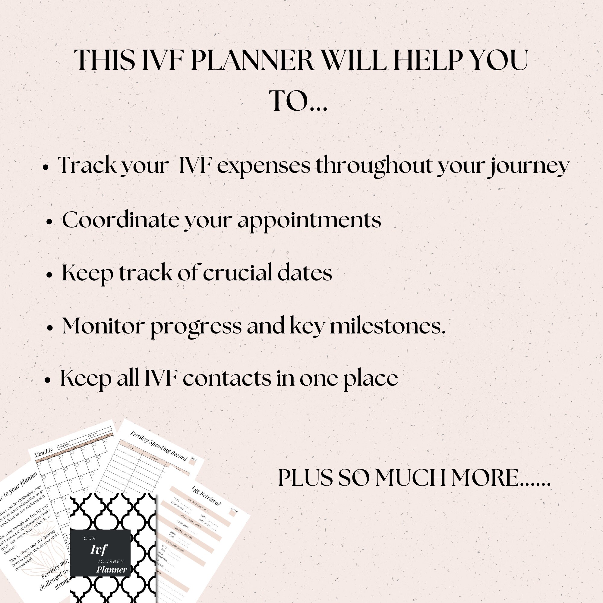 Ivf Planner Printable Ivf Journal Planner Ivf Planner Ivf - Etsy