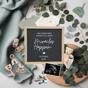 IVF Pregnancy Announcement digital, Editable, Gender Neutral, Baby Announcement, Social Media Reveal.