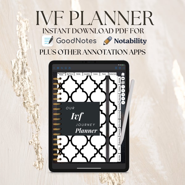 IVF Planner Digital, TTC Digital Planner, IVF digital, Digital Ivf planner, Ivf planner, Ivf Journal, GoodNotes, Notability.