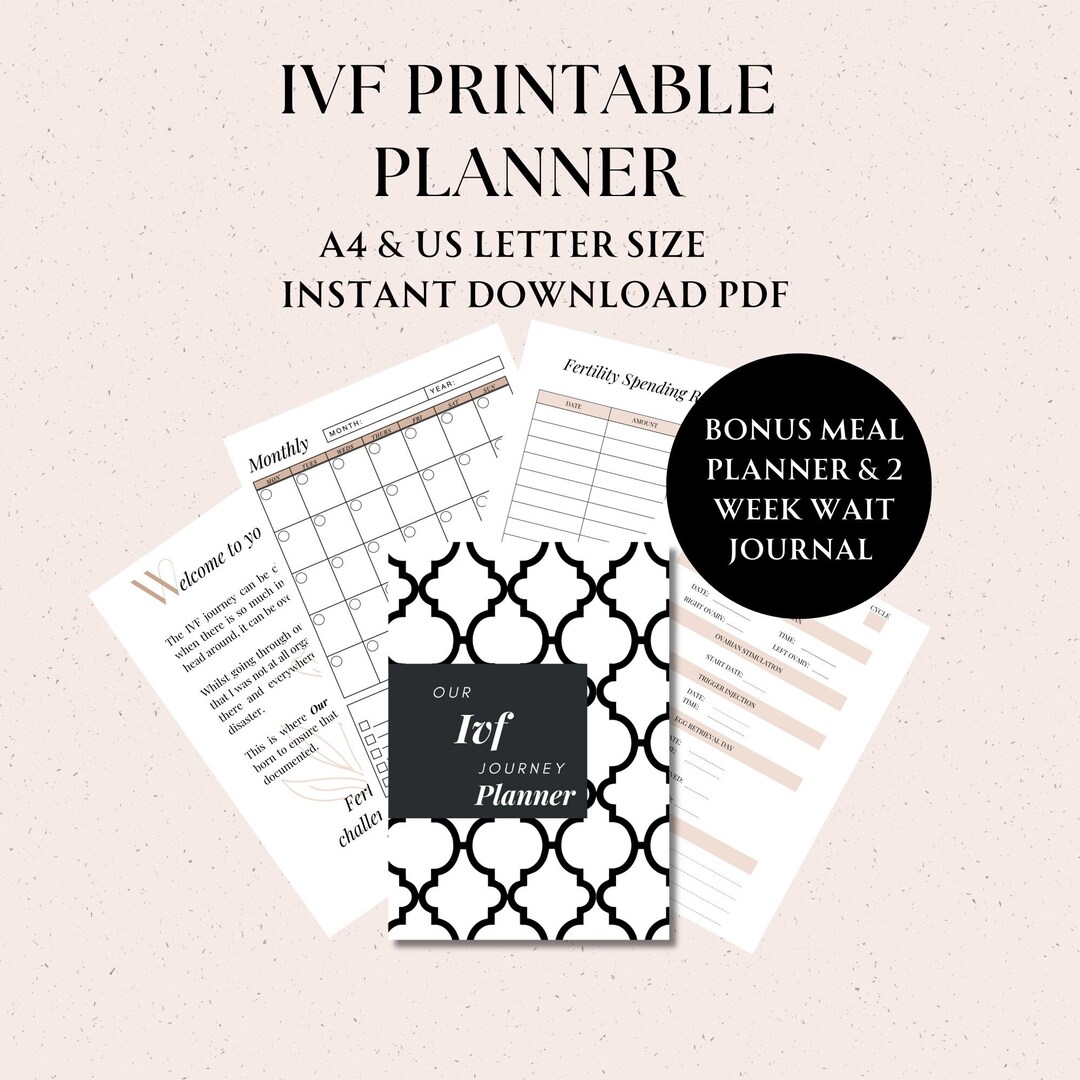 Ivf Planner Printable, Ivf Journal Planner, Ivf Planner, Ivf Journal ...