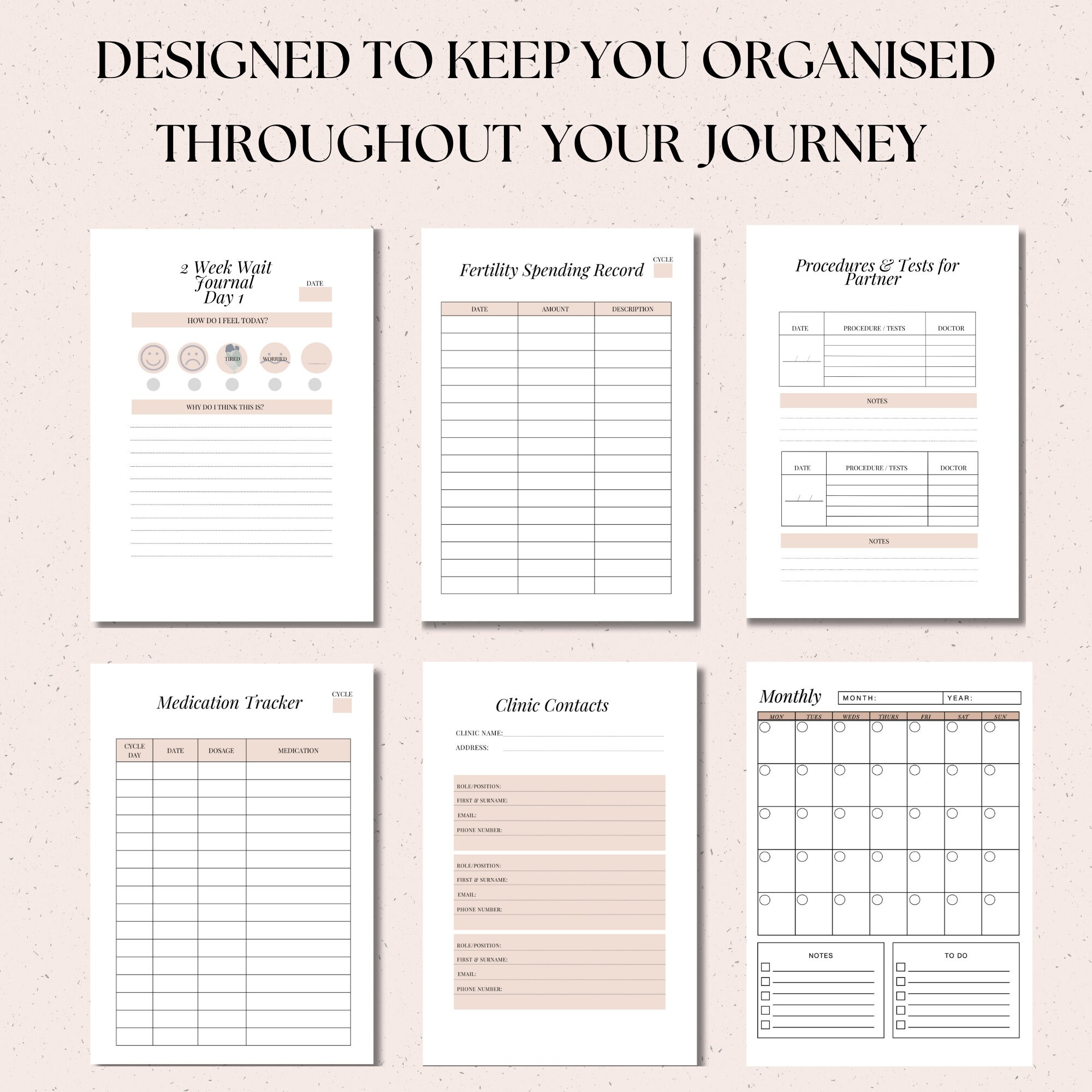 Ivf Planner Printable, Ivf Journal Planner, Ivf Planner, Ivf Journal ...