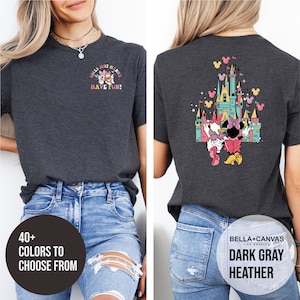 Bella Canvas Disney Minnie and Daisy bestie Shirt, Girls Just Wanna Have fun, Disney Girls Trip Shirt, Disney World Shirt, Disney Group Tee