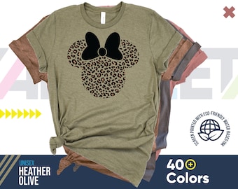 Minnie full color Leopard Pattern, Minnie Matching Leopard Pattern Shirt, Animal Kingdom Leopard Minnie Mouse Shirt, Disney 2024 Group Shirt