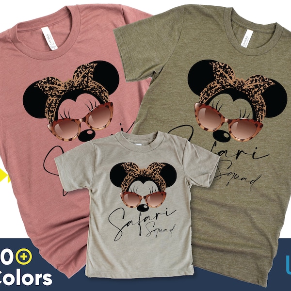 Minnie Mouse Animal Kingdom Shirt, Minnie safari Shirt, Disney Family Shirt, Disney Minnie Safari Squad, Disneyland leopard Tee, Disney 2023