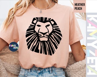 Simba Lion King Face Tee – Disney Graphic Shirt – Unisex T-Shirt – Lion King Fan Apparel – Simba Silhouette Shirt – Disney Park Outfit
