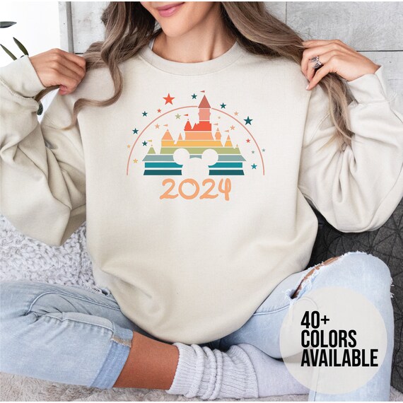 Disney Colorful Rainbow Castle Sweatshirt Disney Vintage Disney Family Sweatshirt Disney Castle Sweatshirt Disney Retro Sweatshirt 2024 Etsy