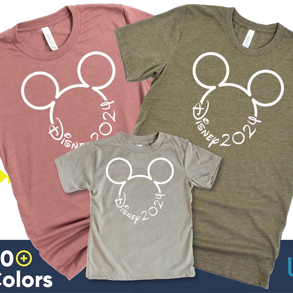 Disney Mickey Ears 2024 Shirt, Minnie Ears Shirt, Disney 2024 Vacation Shirt, Family Matching 2024 Shirt, Disneyland Shirt, 2024 Disney Trip