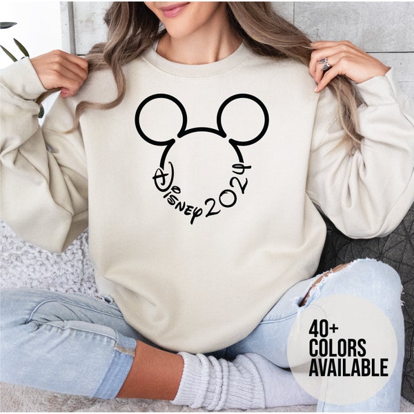 Disney Mickey 2024 Sweatshirt, Disney Animal, Disney Gift, Disneyland Sweatshirt, Mickey 2024, Custom Sweatshirt, Personalization Sweatshirt