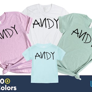 Andy or your Name Toy Story Shirts, Toy Story Land Shirt, Disneyland Shirts, Disney World Shirt, Disney Shirts, Disney Family Shirt