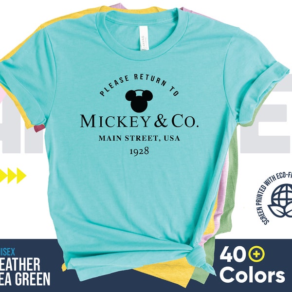 Please Return To Mickey & Co Main Street USA T-Shirt, Mickey and Co Tee, Disney Shirt, Disney World Shirt, Disneyland Shirt, Tiffany Shirt