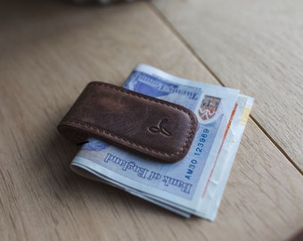 Snakehive Genuine Leather Money Clip - Handmade