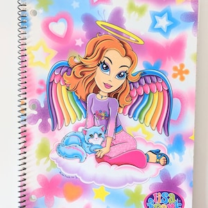 Lisa Frank Angel Spiral Notebook, Y2K Nostalgia