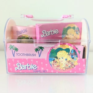 1980&#39;s Barbie Travel Set, California Dream Barbie, Toothbrush, Brush, Comb