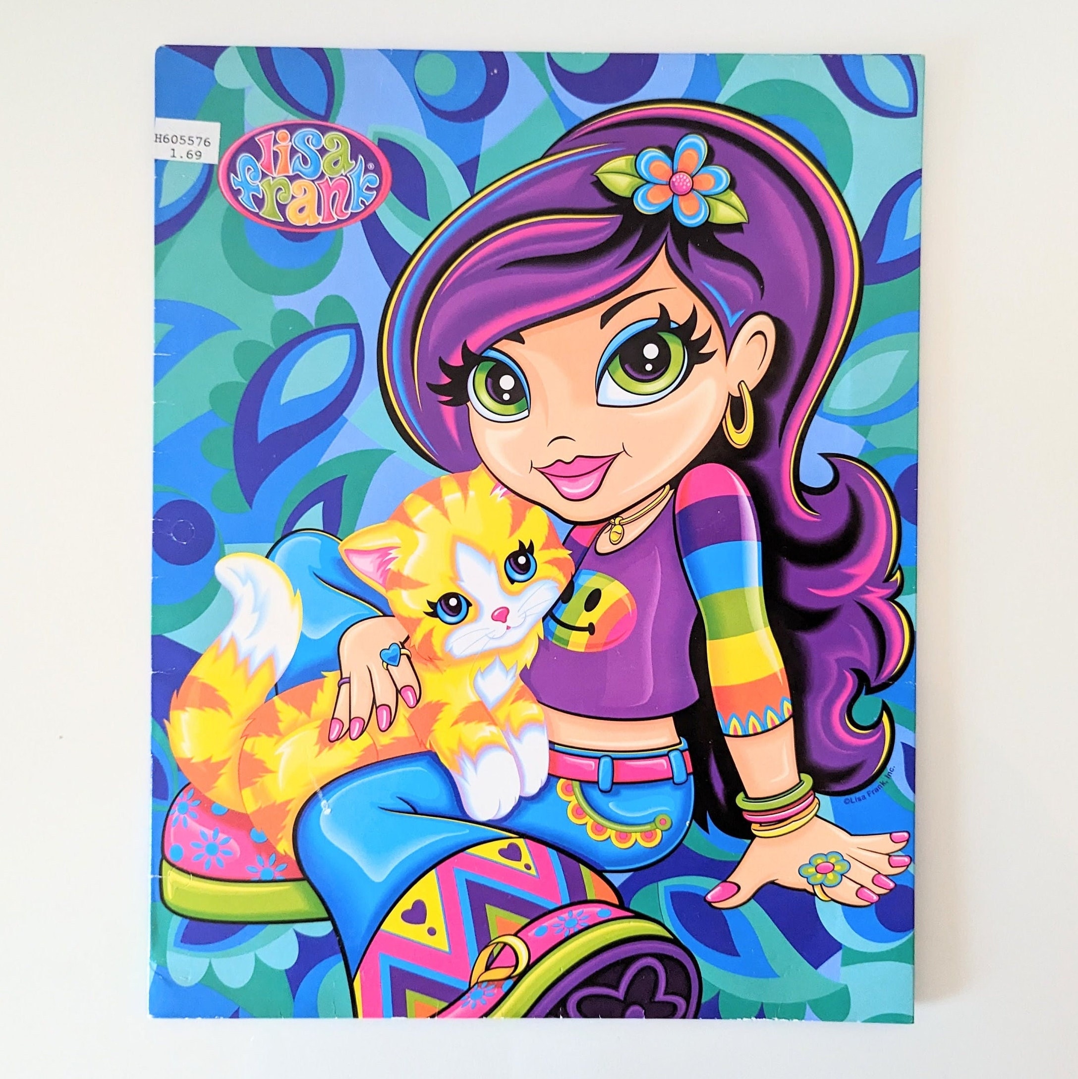 Lisa Frank Valerie and Cat 2 Pocket Folder, Y2K Nostalgia - Etsy