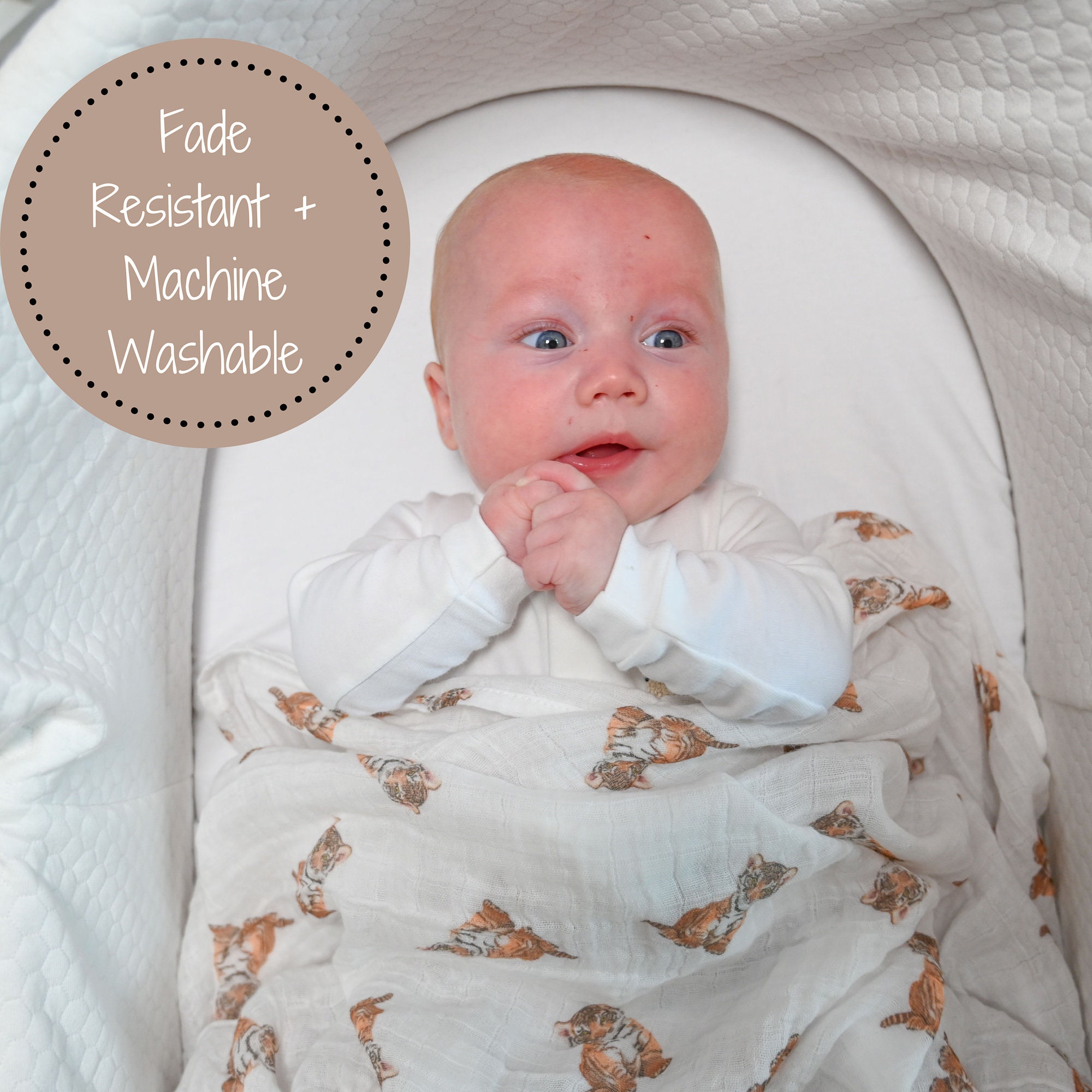 Lollybanks Wildly Adorable Baby Tiger Muslin Swaddle Blankets Etsy