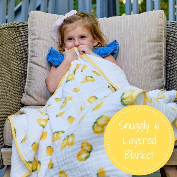 Lemon print blanket new arrivals