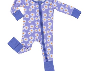 Bamboo Baby Convertible Zipper Pajama Lazy Daisy