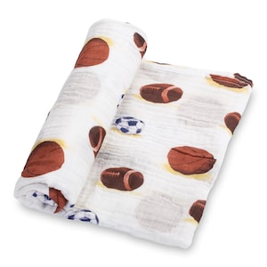 Baby Muslin Swaddle Blanket 47x47 Go Sports!
