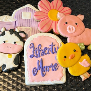 Barnyard Friends Decorated Sugar Cookies