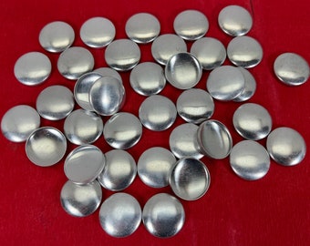 50 Aluminium Kappen | 17mm Durchmesser | Basteln | Deko | Knöpfe