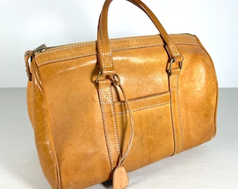 BREE classic Vintage Ledertasche Tasche Cognac Leder 60er - 70er Jahre