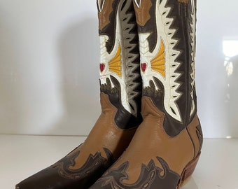 Bottes de cowboy | Bottes | Originale 1980 | millésime | Don Quichotte | Comme neuf | Cuir