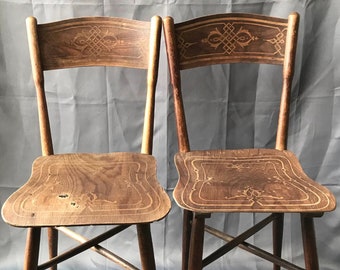 2 x chaises originales en bois courbé Jacob & Josef Kohn / Chaise Sécession Vienne / Chaise Kohn marquée