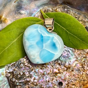 Larimar heart pendant 925 silver