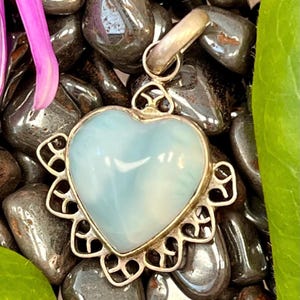 Larimar heart pendant 925 silver