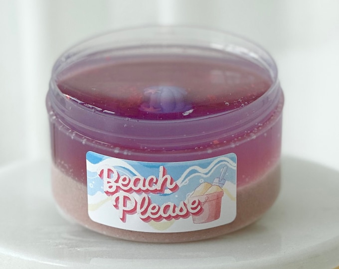 Beach Please Clear Slime x Sand Slime