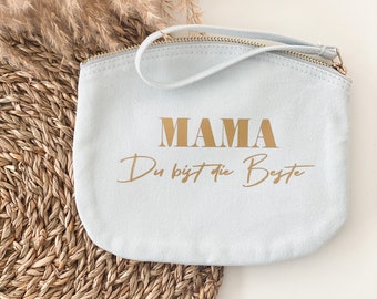 Geschenk zum Muttertag/Kosmetiktasche aus Bio Baumwolle/ Kosmetiktasche Mama/ Geschenk für Mama