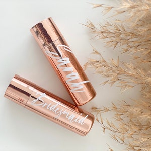 Personalisierter Lippenbalsam Rosegold/ kleines Geschenk personalisiert, Geschenk Brautjungfer/ Geschenkbox Trauzeugin Bild 1