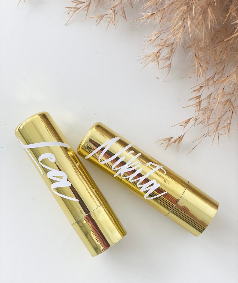 Personalisierter Lippenbalsam Rosegold/ kleines Geschenk personalisiert, Geschenk Brautjungfer/ Geschenkbox Trauzeugin Bild 6