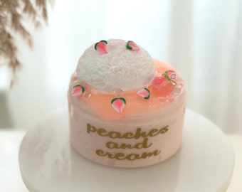 Peaches and cream, Diy Clay KIt, ice cream slime, cloudcream