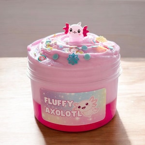 Fluffy Axolotl - Marshmallow/ Jelly Slime