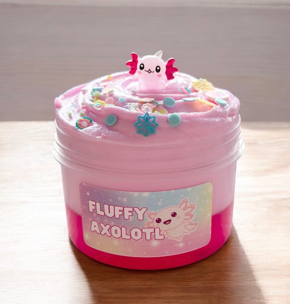 Fluffy Axolotl - Marshmallow/ Jelly Slime