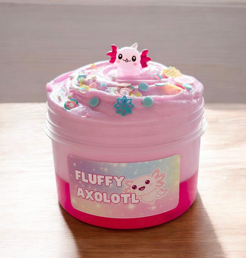 Fluffy Axolotl - Marshmallow/ Jelly Slime
