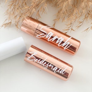 Personalisierter Lippenbalsam Rosegold/ kleines Geschenk personalisiert, Geschenk Brautjungfer/ Geschenkbox Trauzeugin Bild 4