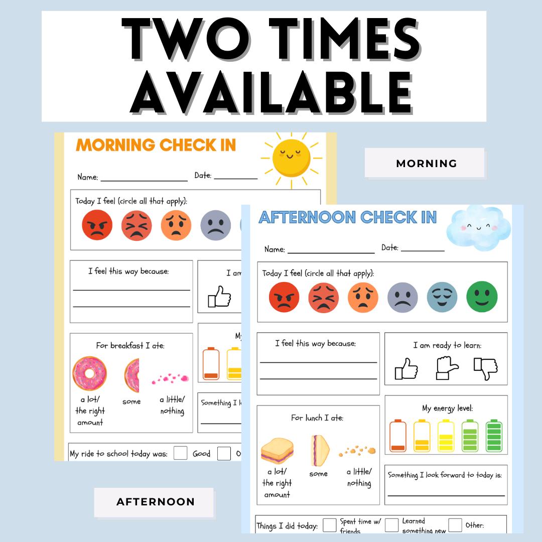 Check In Student Routine Daily Student Check In, Student Wellness Check In, Student Wellbeing ...