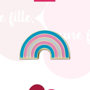 Metalowe przypinki z flagą transseksualizmu - Queer trans transpłciowości Gay Pride Tęczowa flaga Lesbijka LGBT do Twojego stylu lub prezentu - Dziewczyna dziewczyna