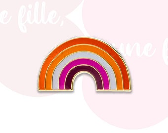 Metal pins Rainbow Lesbian - A girl a girl - Queer Lesbian Gay Rainbow Flag Lesbian LGBT GayPride for your style or as a gift