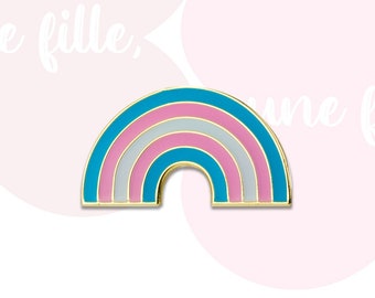 Pins métal Drapeau Transgenre - Queer trans Transgender Gay Pride Rainbow Flag Lesbien LGBT pour votre style ou cadeau - Une fille une fille