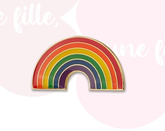 Metal Pins LGBT Flag - One Girl One Girl - Queer Lesbian Bi Gay Pride Rainbow Flag Lesbian LGBT for your style or as a gift